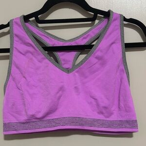 Lavender and Gray Women's Sports Bra